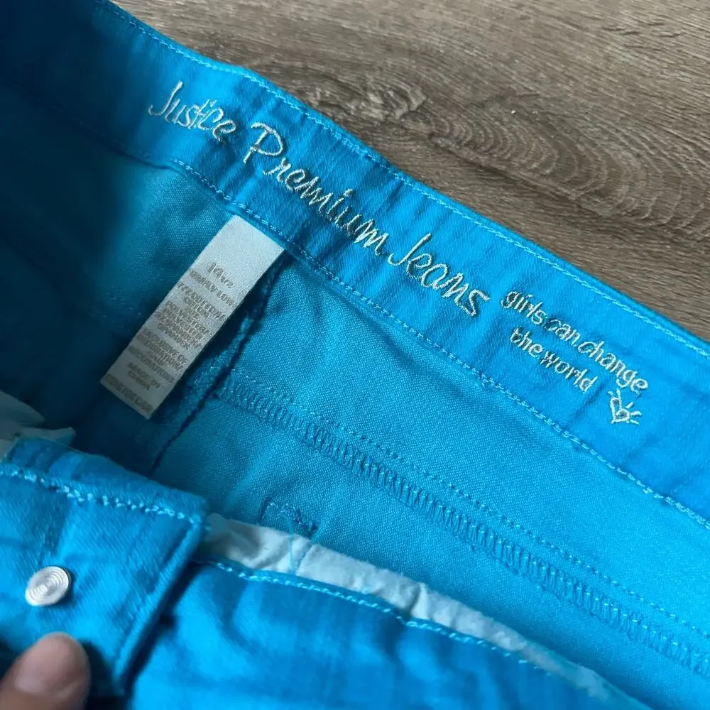 Justice Blue Crop Plus Size Jeans - Size 14.5